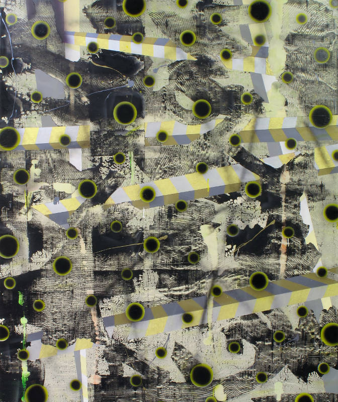 Bernard Gilbert - 2012 - Number 145 - Acrylic mediums on polyester canvas, 180 x 150 cm
